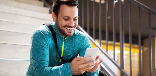 Man on mobile phone